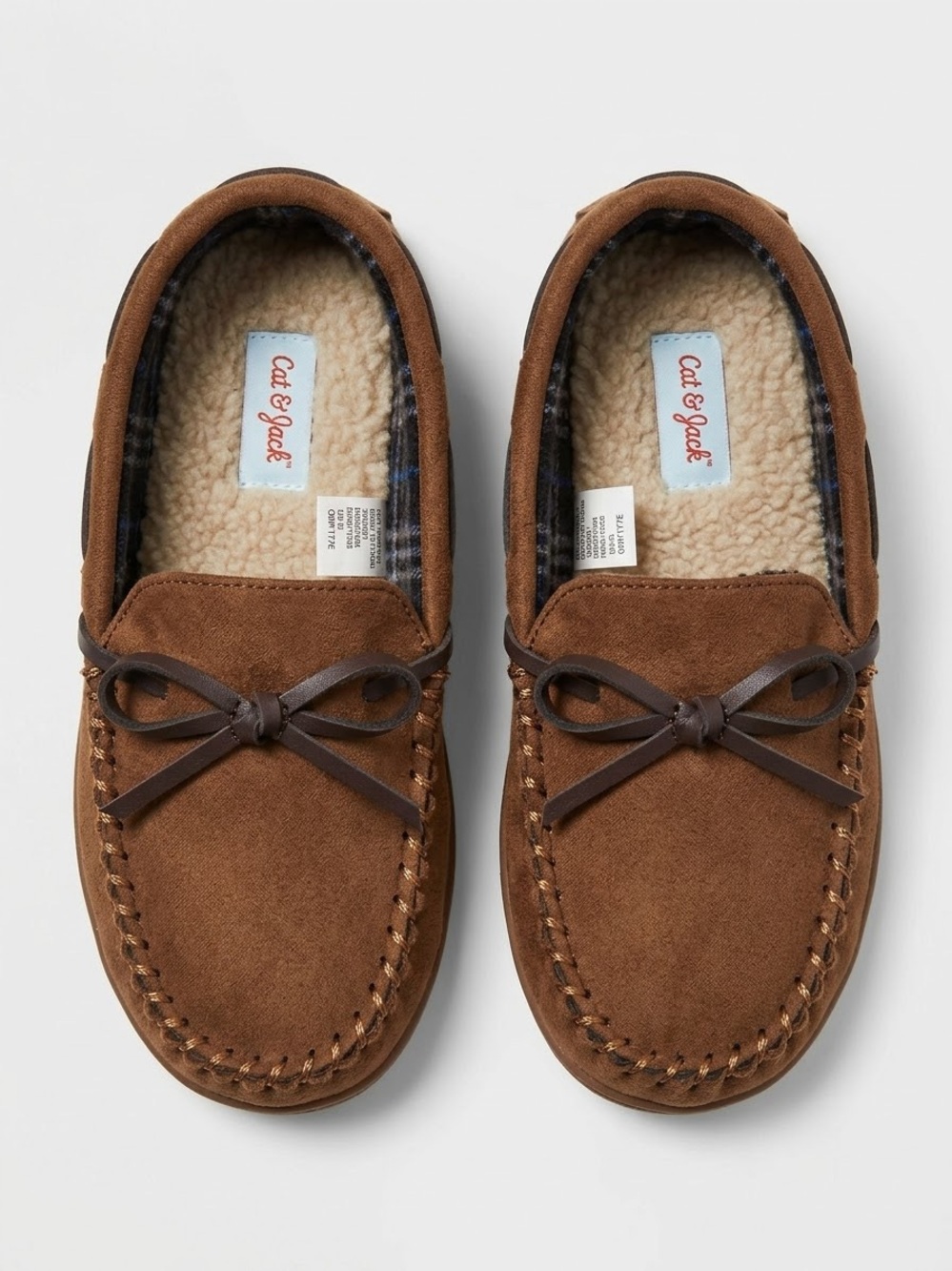 Target Cat&Jack Toddler Boy Size 8T Brown Moccasin House Shoes NWOT